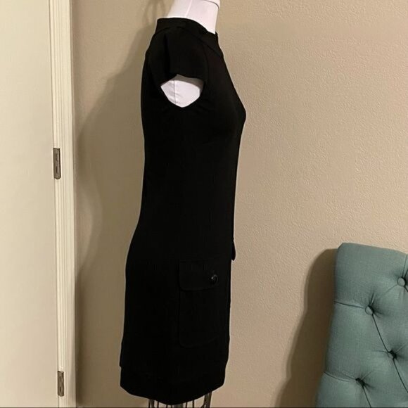 Cynthia Cynthia Steffe Mod Shift Dress Retro Black LBD Mini Sz 2 - Picture 5 of 12